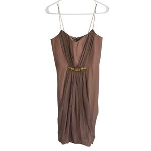 HOAGLUND 100% Silk Layered Jeweled Mini Dress Size 6 NWT